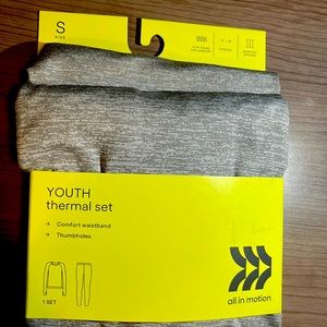 All In Motion Youth Thermal Set Purple and Gray SMALL NEW